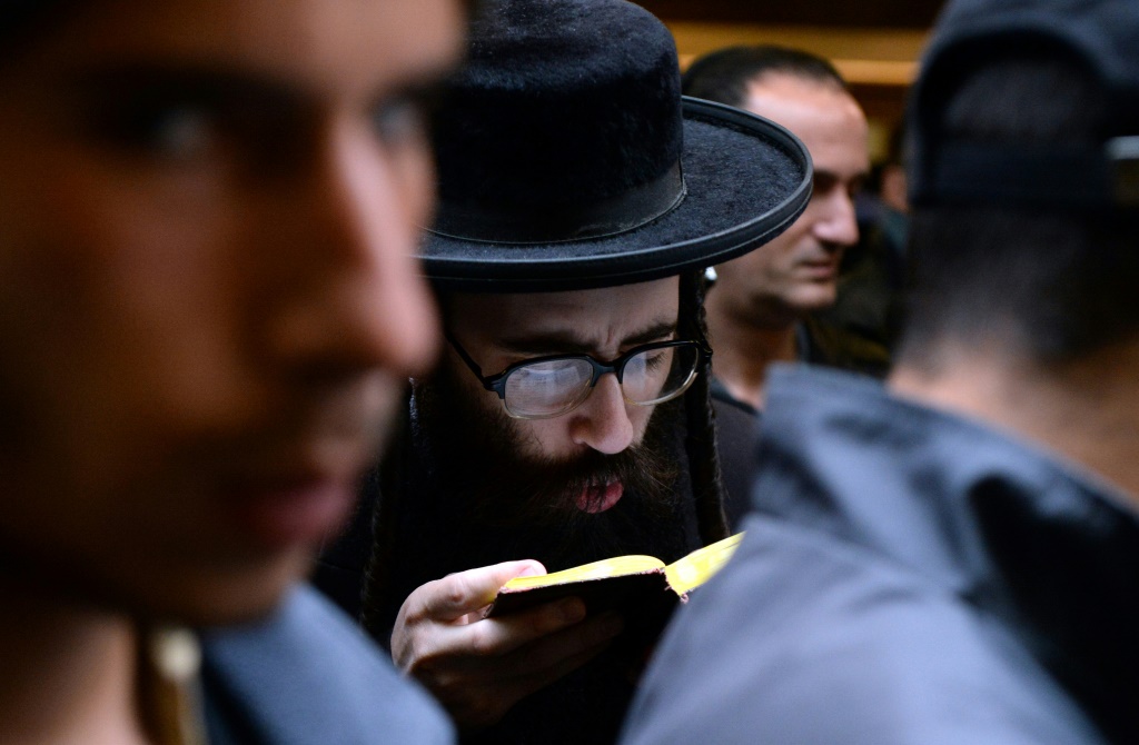 A file picture from September 13, 2015, when thousands of ultra-Orthodox Jews flocked to Uman to pay homage to their spiritual leader and celebrate the start of the Jewish new year