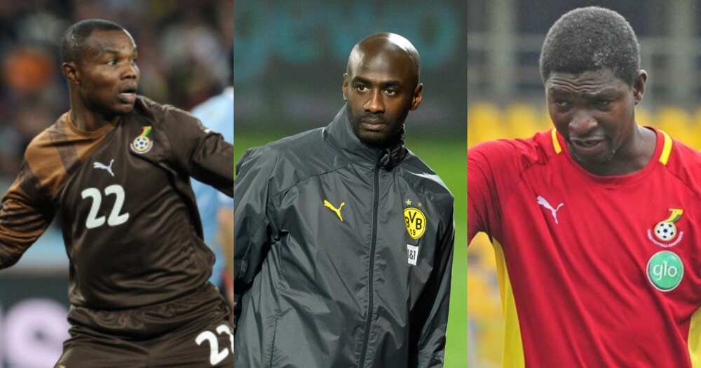 Otto Addo and the two men that form the new technical team of the Black Stars