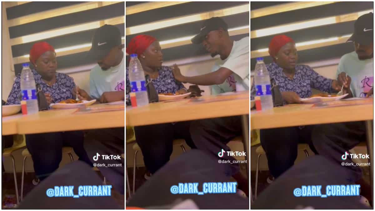 "Wife material": Man enters restaurant, starts eating lady's food in prank video, she looks surprised