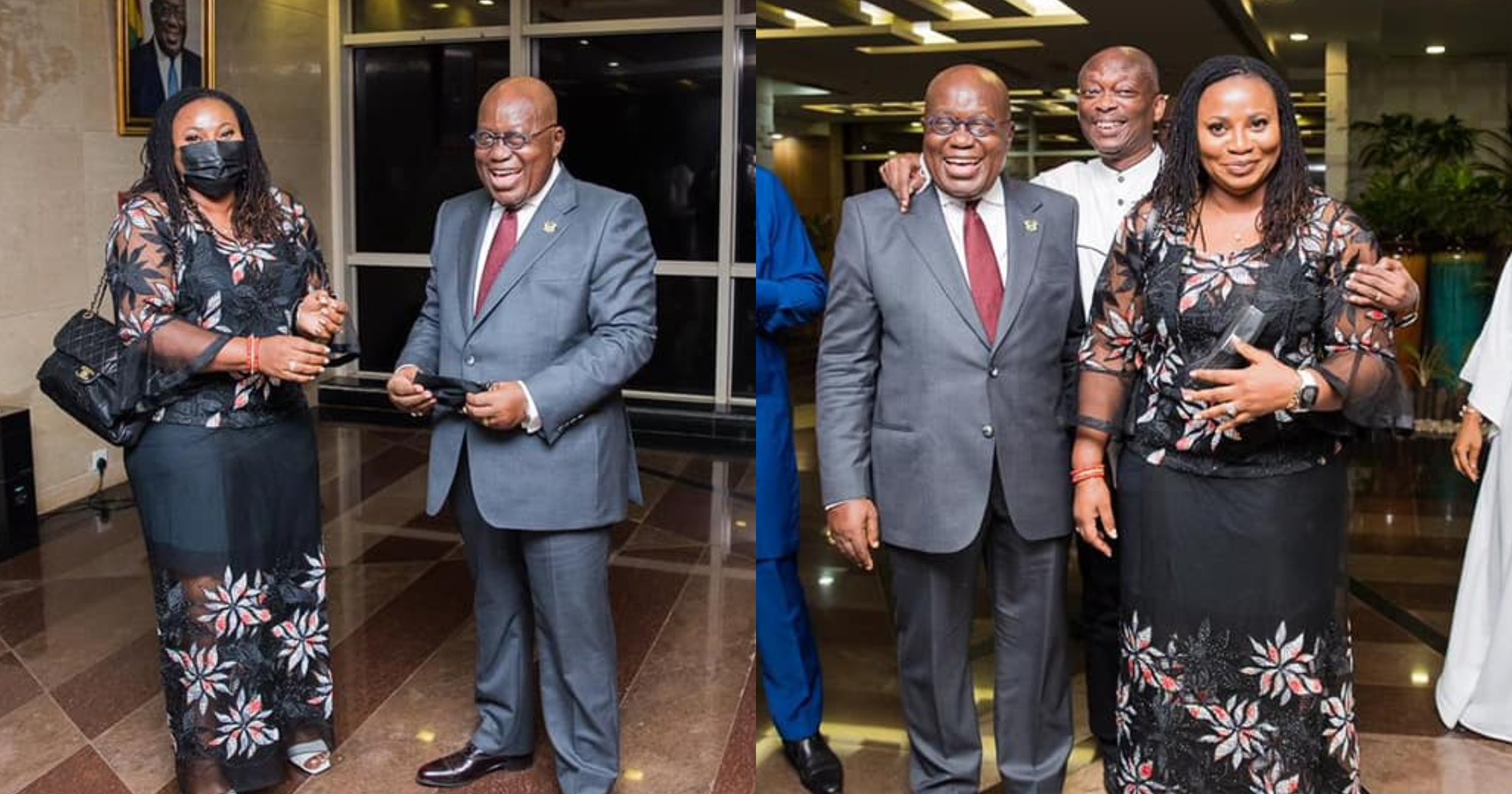 Akufo-Addo meets Charlotte Osei for the 1st time after sacking her as EC boss; friendly photos spark reactions