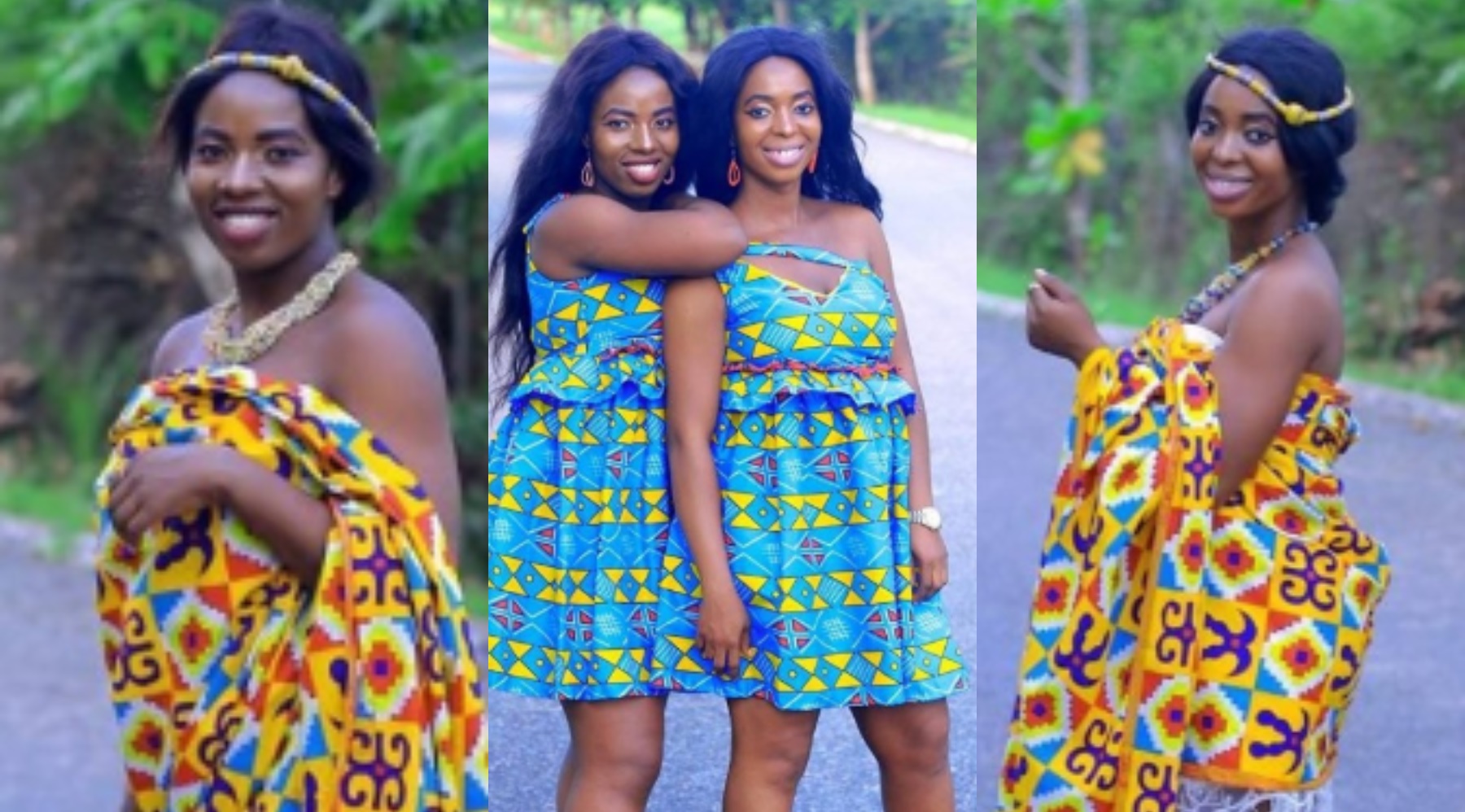 Rare Photos Of Pretty Ghanaian Twin Sisters With Fine Legs Cause
