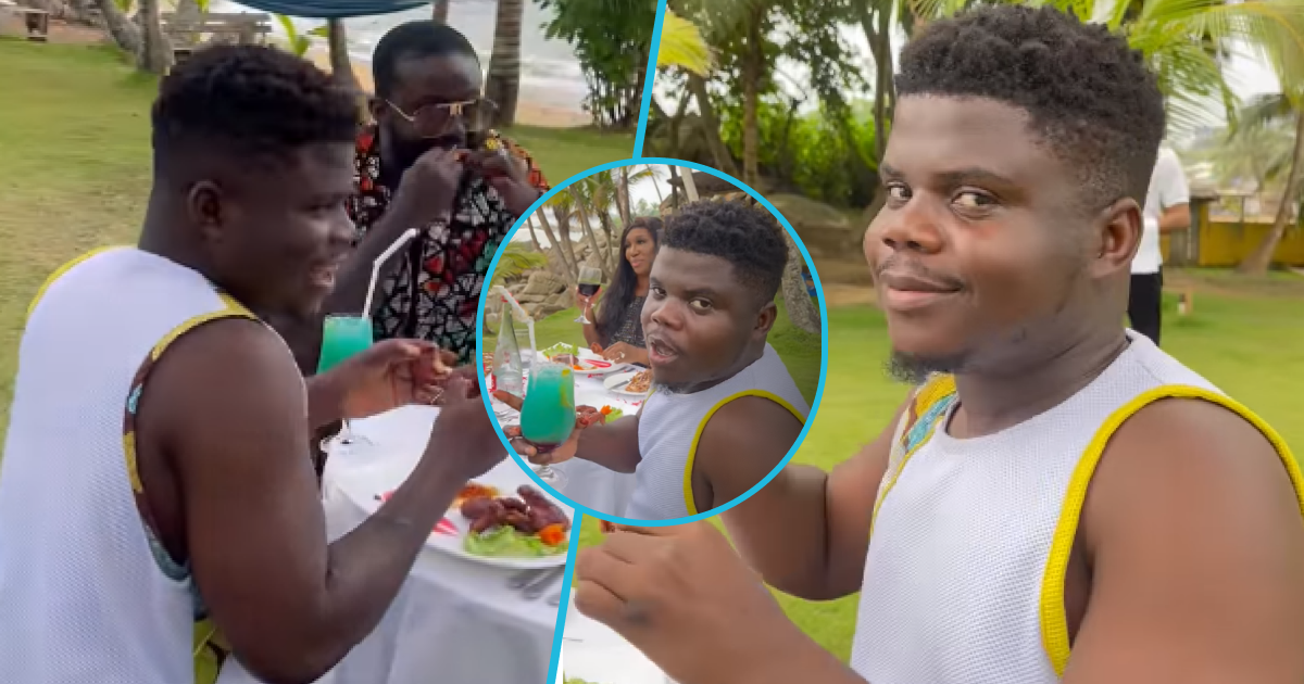 Wode Maya advises young men to chase money over women as he dines on the beach with friends