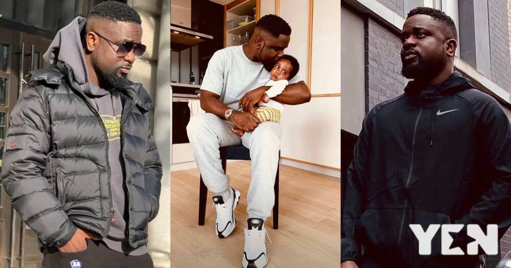 Sarkodie: Video of Rapper with son Carrying his son Warms Hearts on Social Media