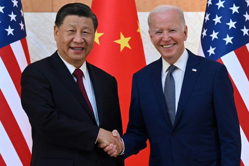 Talks between Xi Jinping (L) and Joe Biden were descibed by China as 'new starting point' as the two sides look to wind down tensions