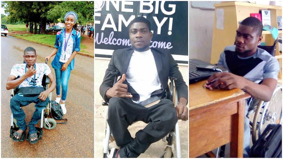 Everything wanted to discourage me, but I went to school and graduated - Physically challenged man narrates
