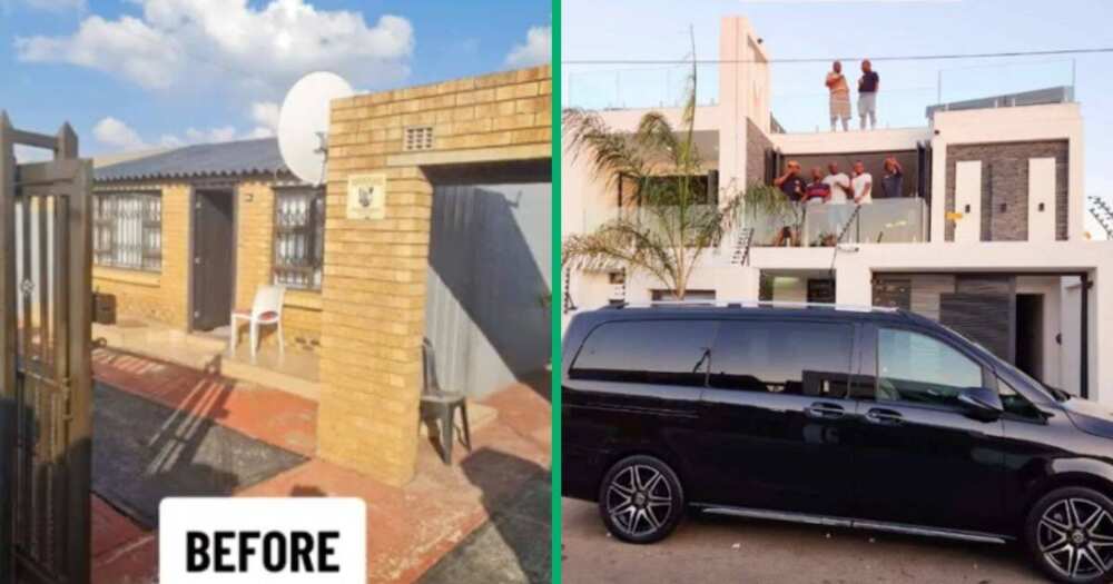 A simple house in Soweto was transformed into a stunning 5-bedroom home, earning praise
