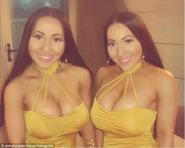 Anna and Lucy DeCinque who spent $250k on cosmetic surgery look worlds apar...