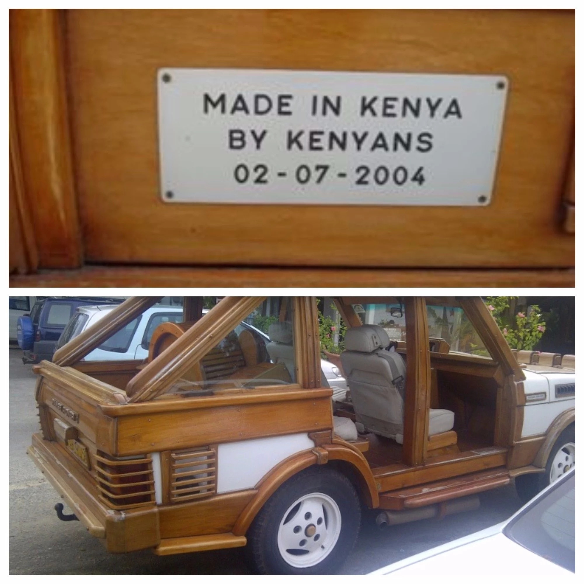Range Rover made entirely from wood