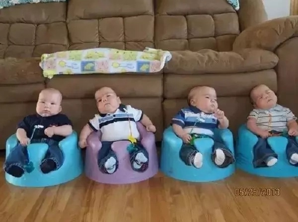 Woman gives birth to 4 babies at once, but they're unusual quadruplets