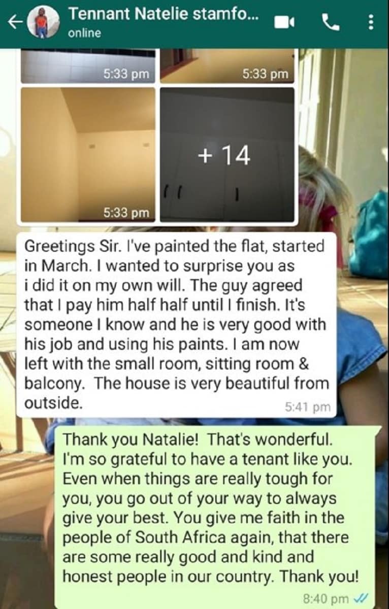 Lady can't pay rent, land lord helps her and inspires Mzansi