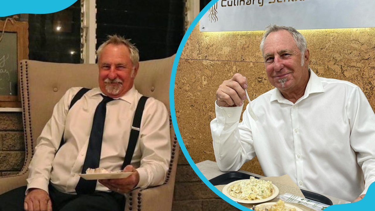 Rick Dale during his birthday (L) and in a restaurant in Vegas (R)