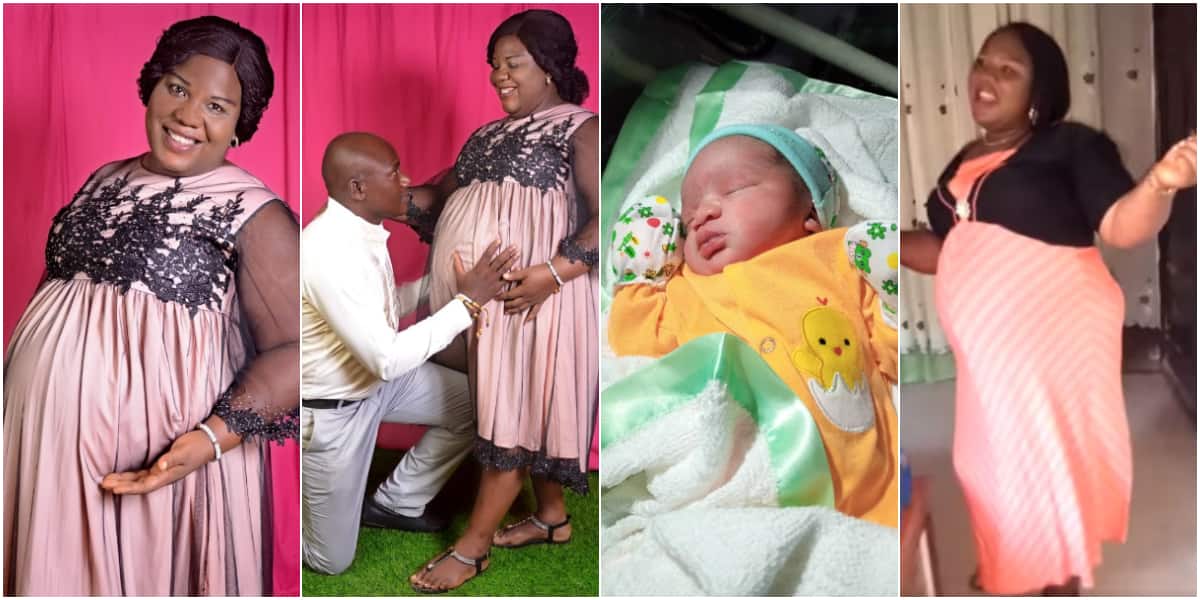 Nigerian woman goes for photoshoot a she celebrates welcoming baby after 15 years of waiting