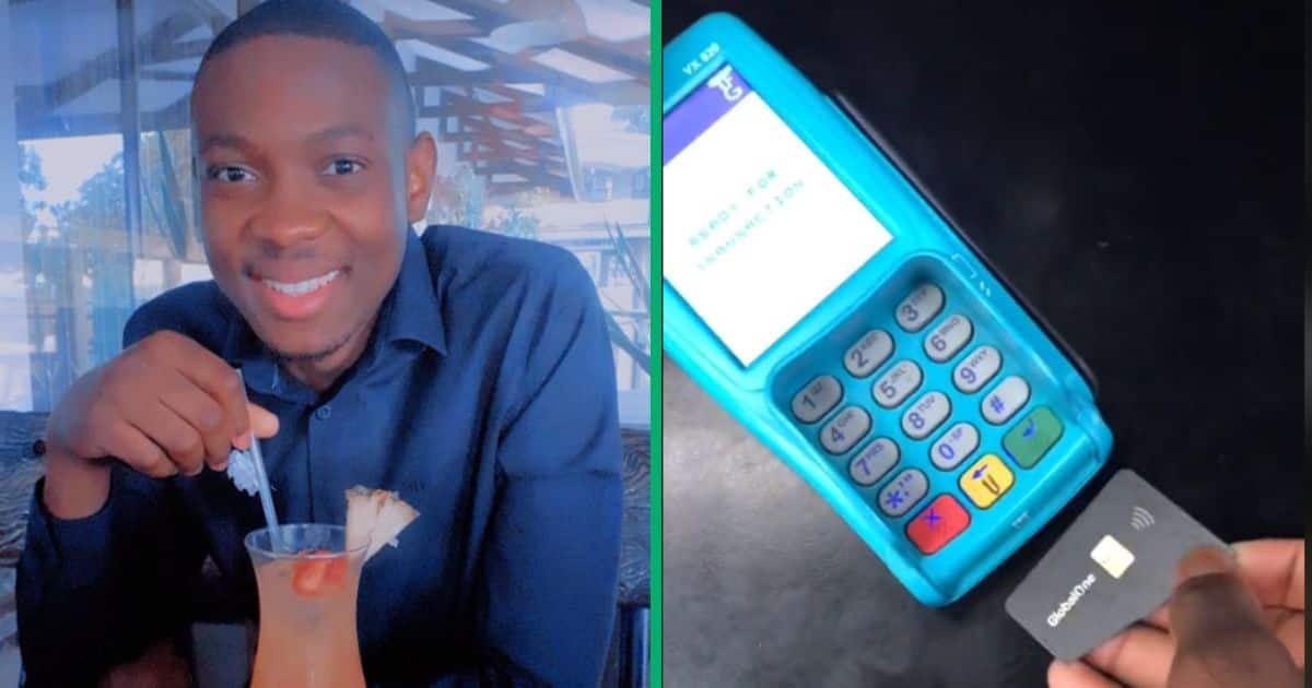 Man shows how he uses a chipped-off bank card to swipe and pay on TikTok, video amuses many