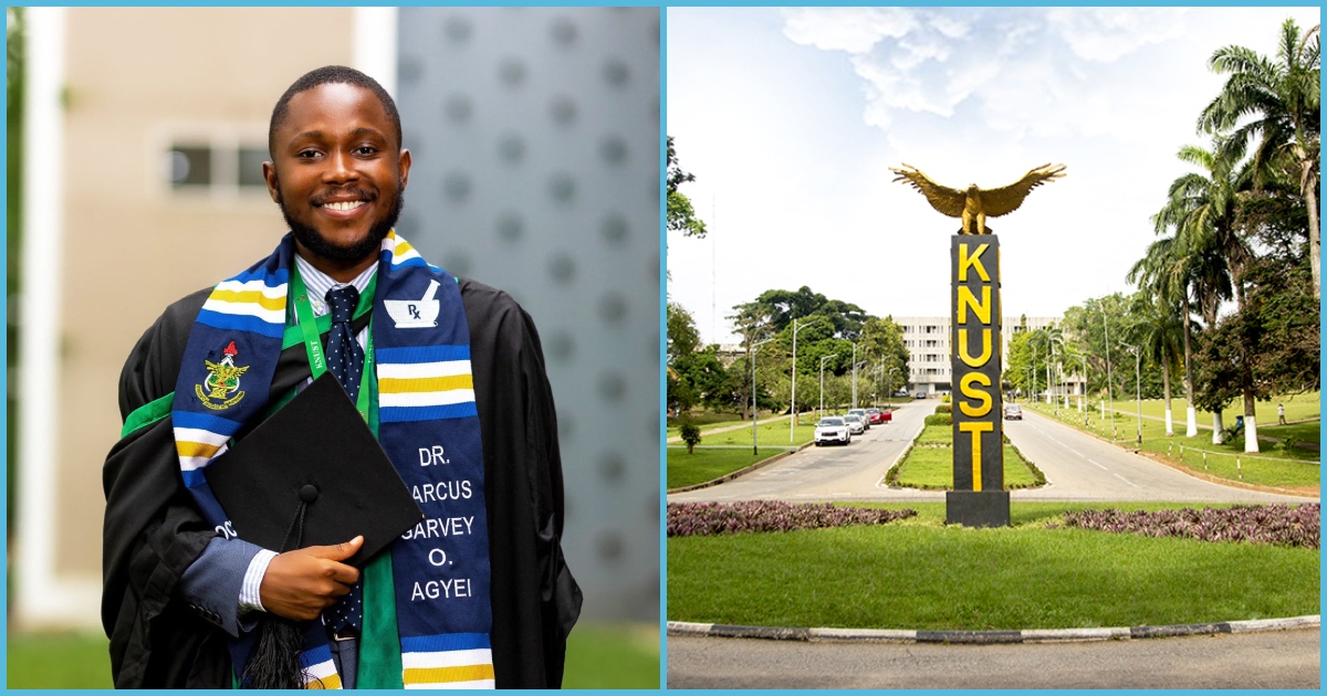 KNUST student with speech defect graduates, school celebrates him: "Such an incredible feat"