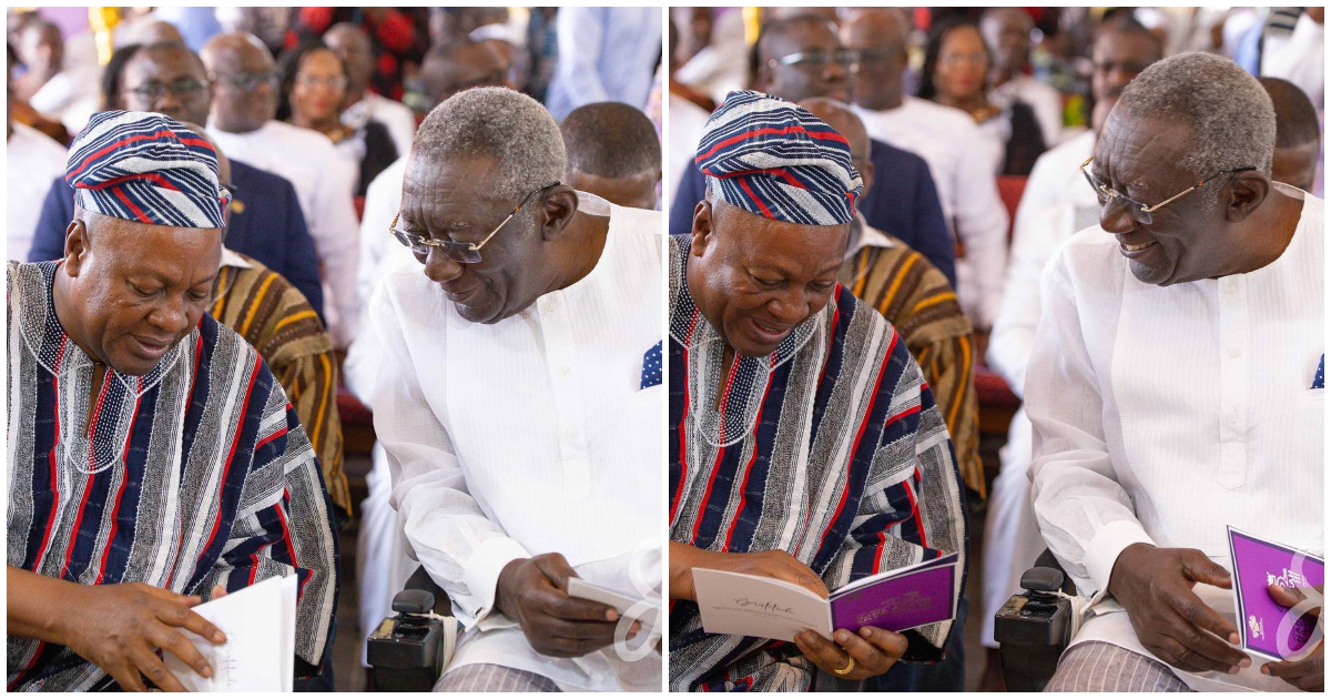 Former Presidents Mahama and Kufuor bond beautifully at Mamfehene's 25th anniversary celebration