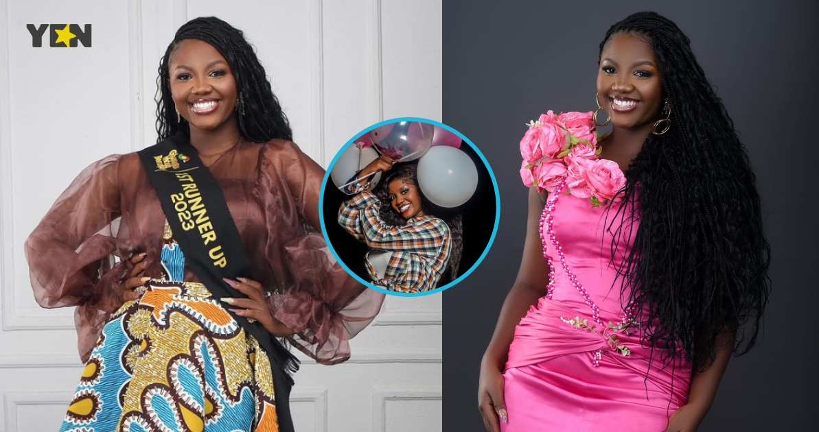 2023 Ghana's Most Beautiful 1st runner-up Naa Ayeley rocks flannel shirt and white shorts on her birthday