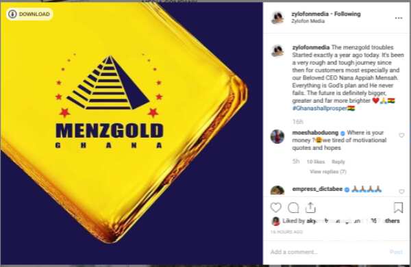 Moesha Boduong jabs Menzgold; asks company to pay customers' money
