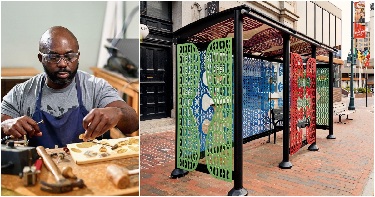 Ghanaian man wins best bus stop design championship in the US
