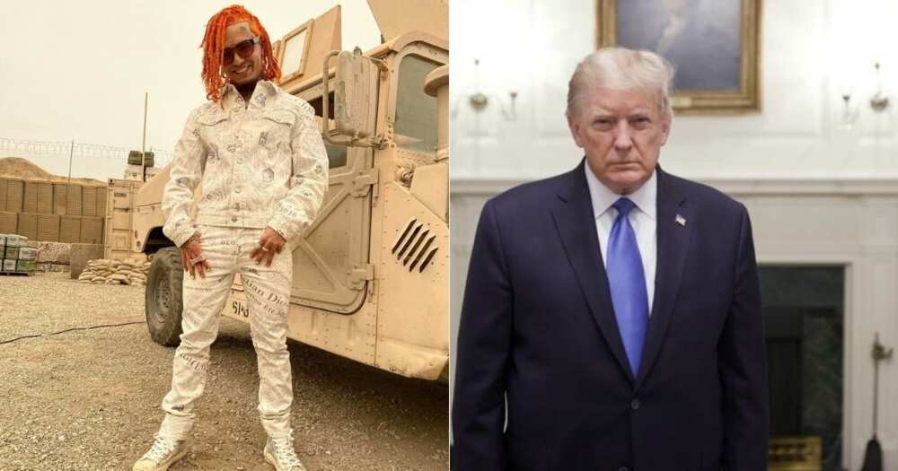 US election: Trump invites Lil Pump to podium at a packed rally
