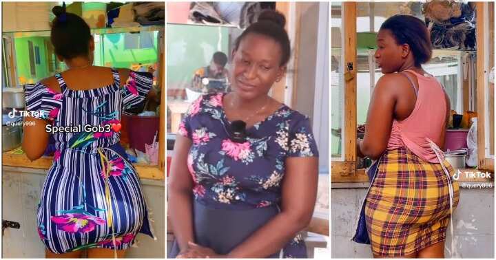 Videos of pretty Ghanaian 'gob3' seller Celestina Etornam.