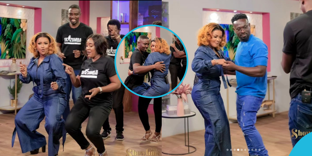 Nana Ama McBrown wows Onua Showtime fans with her Kizomba moves while rocking a stylish jumpsuit