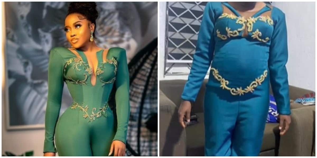 They forgot to deliver the body: Reactions as lady shares photos of jumpsuit ordered and what she got