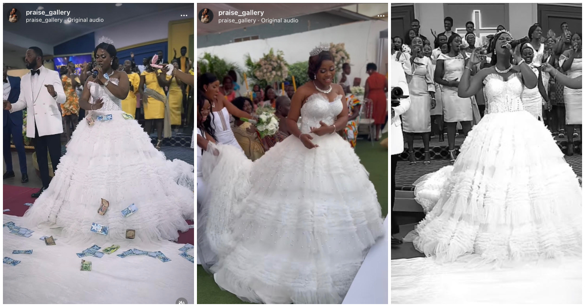 Gh bride Who Leads Powerful Worship On Her Wedding Day Buga To Overloading At Reception