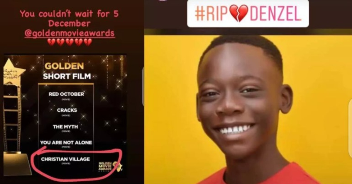 Talented Ghanaian teen actor dies after being nominated for 2020 Golden Movie Awards