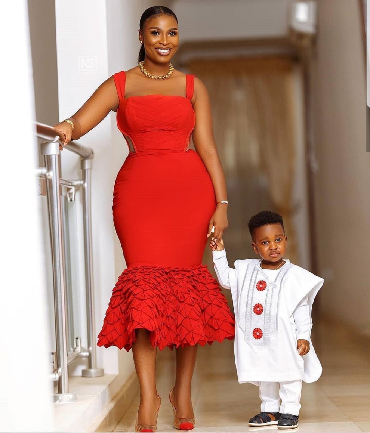 John Dumelo’s son cries in new photos with mother
