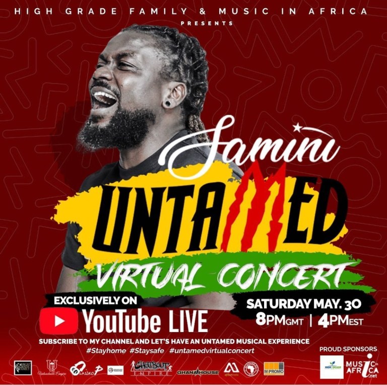 Samini holds Virtual Untamed Concert on Saturday, May 30