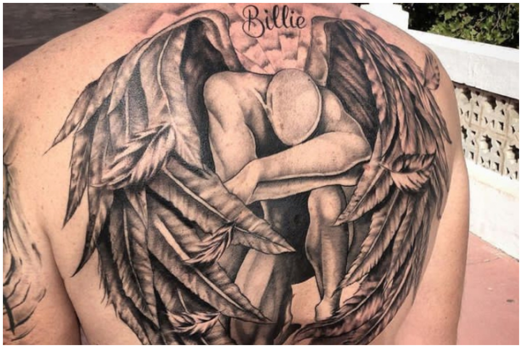 81 Male Angel Tattoos Stock Photos, High-Res Pictures, and Images - Getty  Images
