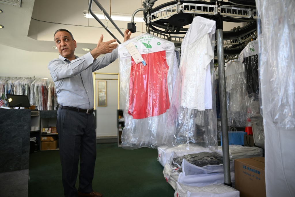 Tom Malian says his dry cleaning shop is struggling to stay afloat as a strike by actors and writers brings the Los Angeles entertainment motor to a halt