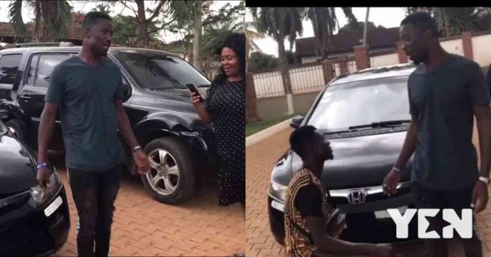 Kwaku Manu surprises younger brother; buys fresh car for him (Video)