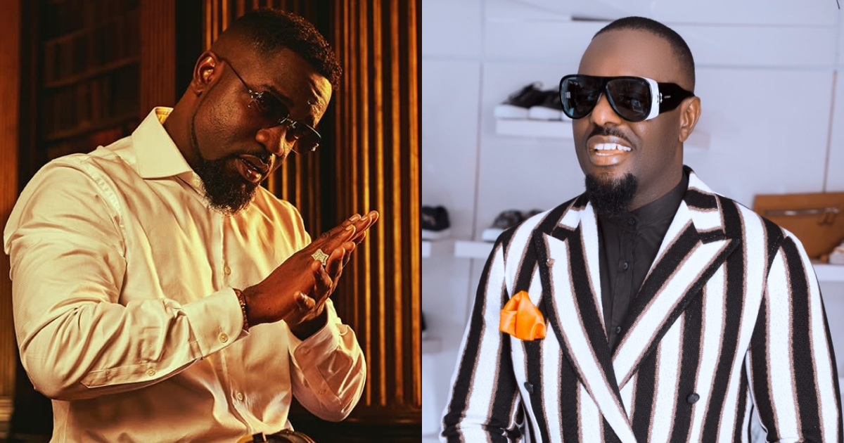 Photo drops as Sarkodie links up with Nigerian actor Jim Iyke while on tour