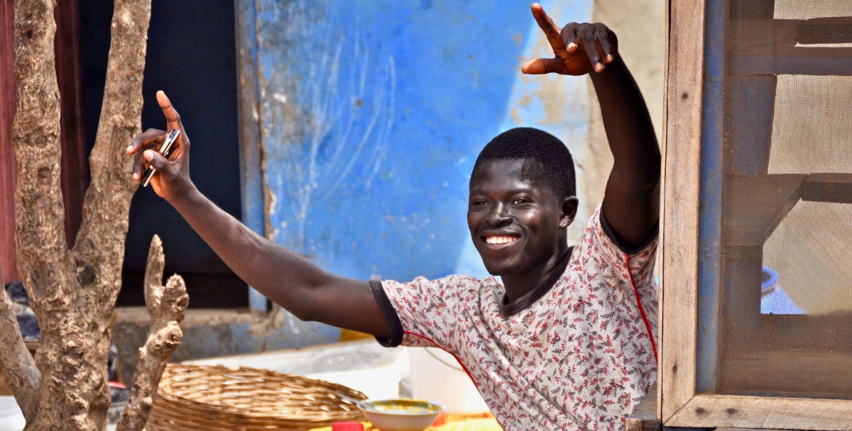 Happy man in Ghana
