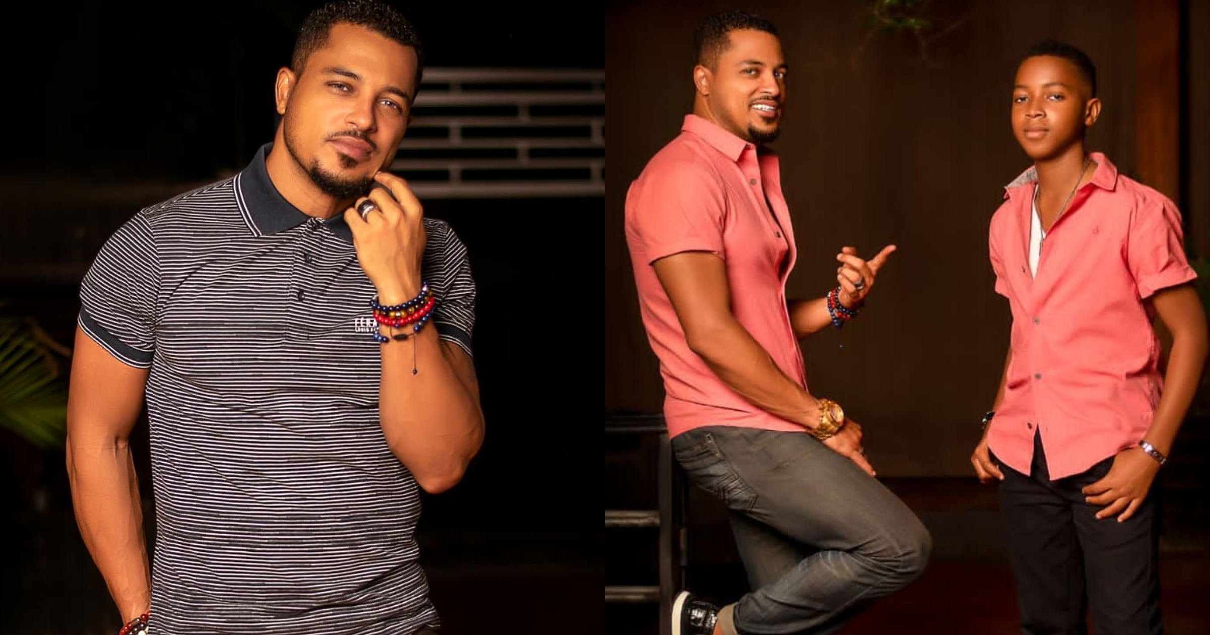 Actor Van Vicker shows off his handsome only son as they twin on his 13th birthday