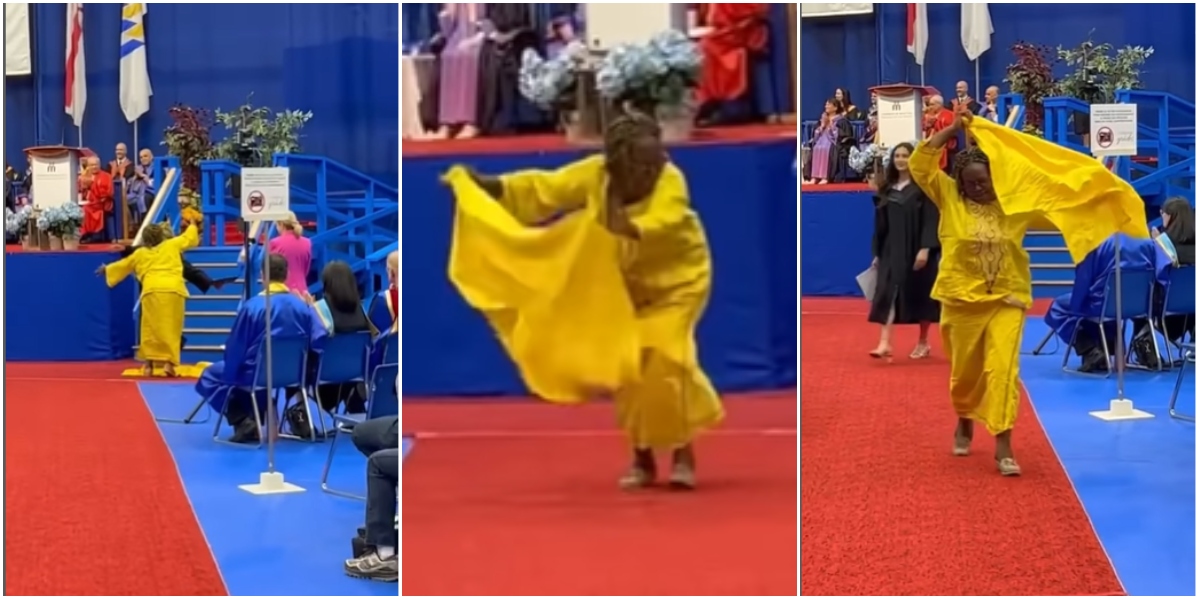 Adorable video of a mother dancing as her daughter graduates from university evokes emotions