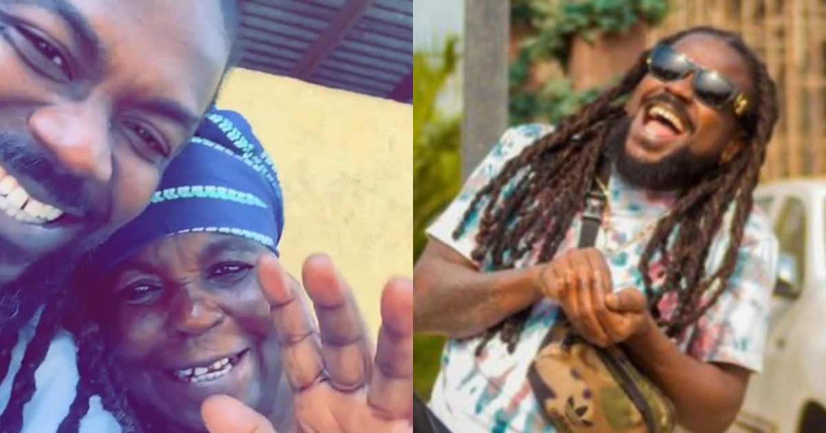 “Where are my parents?” - Samini screams like kid as he goes visiting them in lovely video; dad laugh, mom kisses him