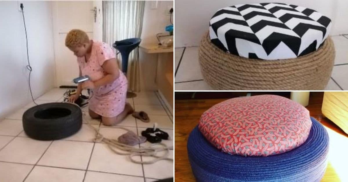 Inspiring woman uses old tyres to create stunning pieces of furniture