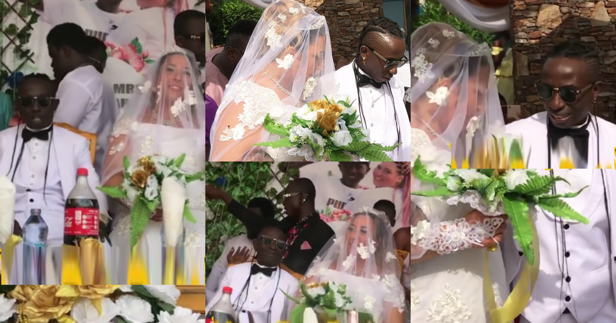 See Patapaa looking dapper in suit as first video and photo from his white wedding pop up