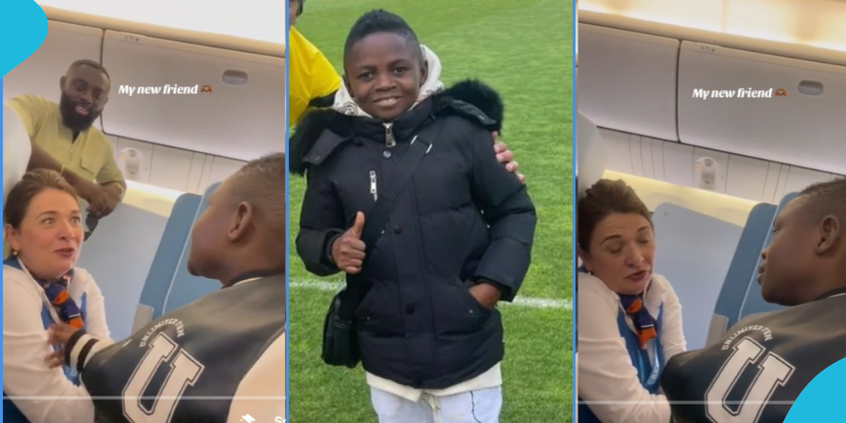Flight attendant who thought Yaw Dabo was a boy gets surprised as he tells her his real age