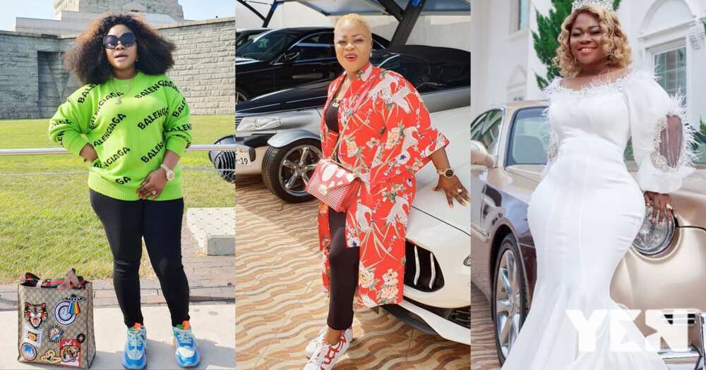 Power triplets: Bofowaa flaunts her adorable babies as they turn 8 months old (video)