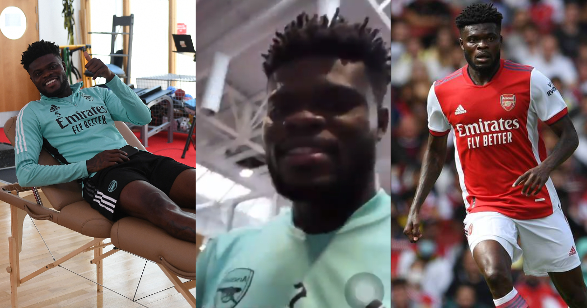 Ghana midfielder Thomas Partey begins injury rehabilitation at Arsenal; video drops