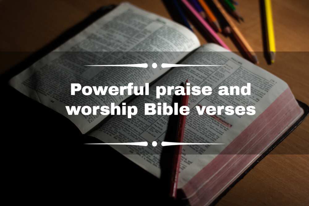 Which Bible verse talks about praise and worship?