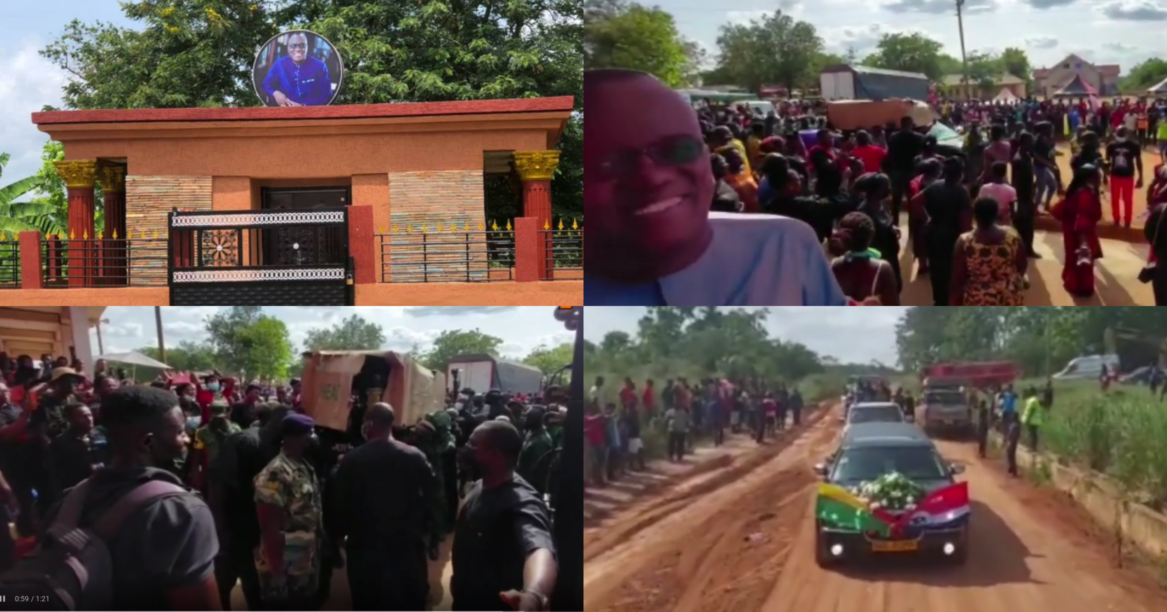 Sir John: Tears Flow As Body Of Former NPP General Secretary Arrives At Sakra Wonoo For Burial (Video)