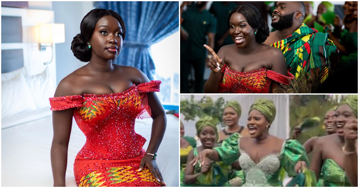 Ghanaian Melanin Bride And Bridesmaids Have Made Us Fall In Love With Their Picture-Perfect Corseted Dresses