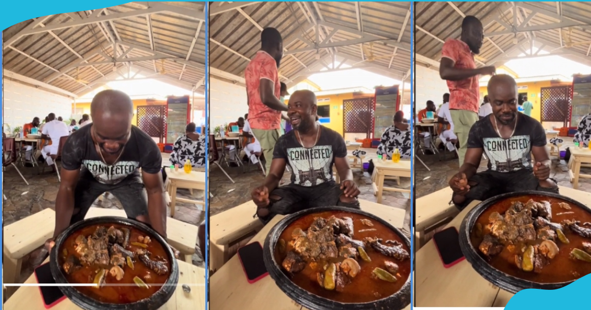 Kwame Oboadie orders large asanka of fufu in video, causes stir