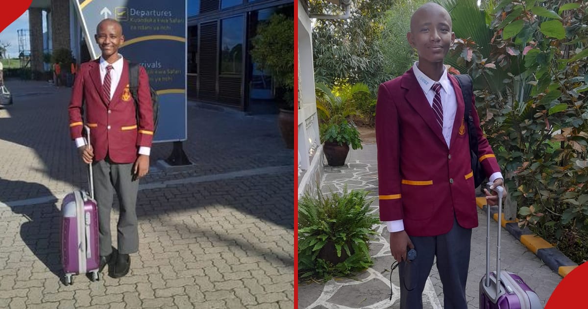 Kenyan boy gifts mum GH₵108 at airport before boarding flight to school, warms her heart