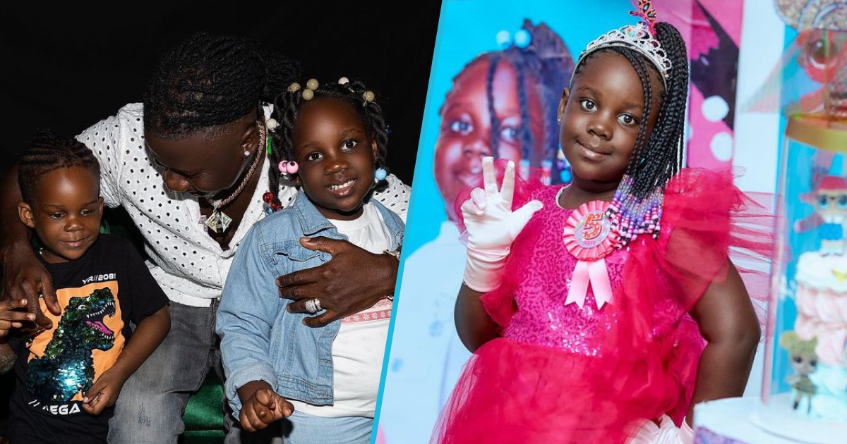Stonebwoy and his kids in photos