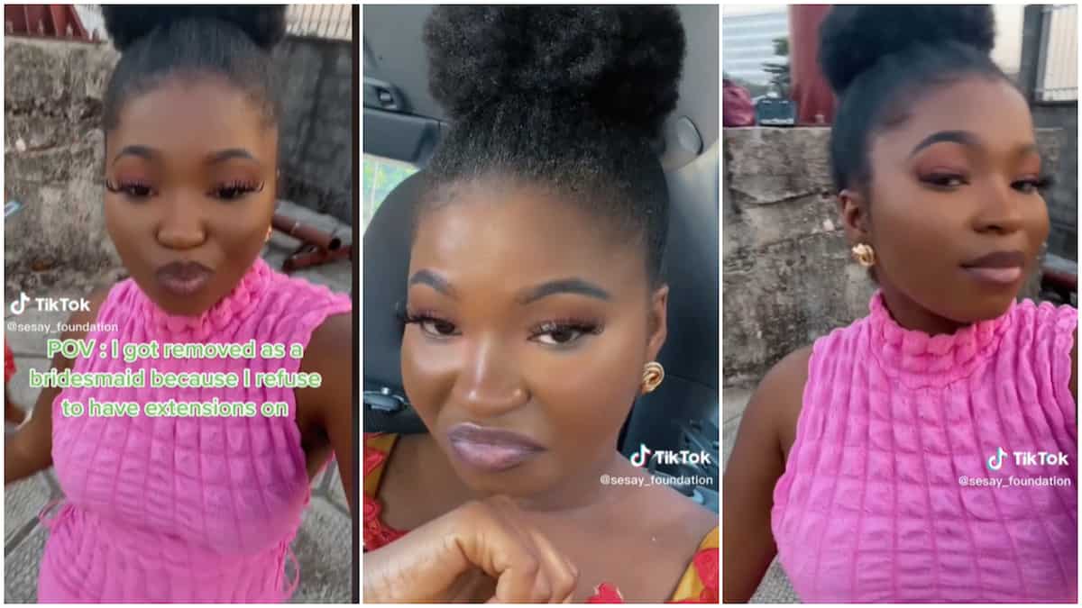Lady removes as bridesmaid because she wants to wear her natural hair, videos reveal full gist